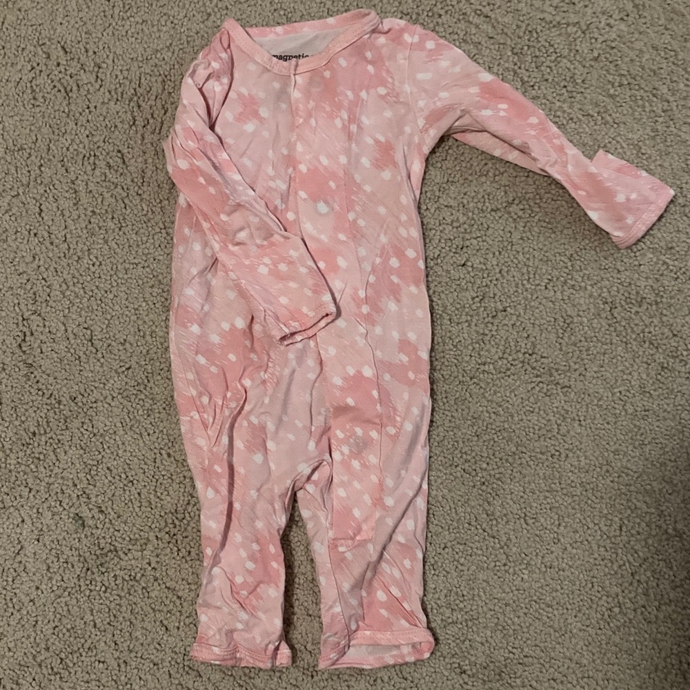 Magnetic Me Pink Patterned Kids Footie